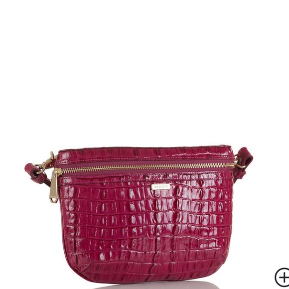 COPY - Brahmin Belt bag Fuschia La Scala Pink Croc - Picture 2 of 15